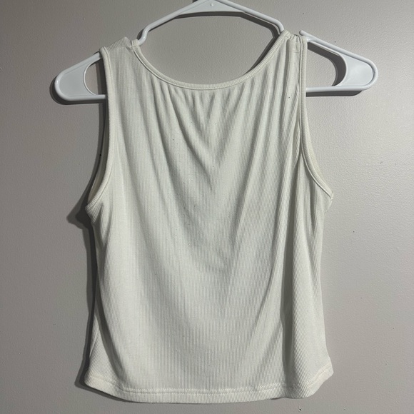 White Tank Top with Black Graphic - Picture 2 of 3